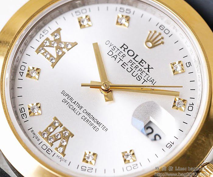 ROLEX勞力士 日誌月相型 904蠔式鋼 18k微納米電鍍金 五珠帶 三度防水性能 全自動進口機械男表  wssb5065